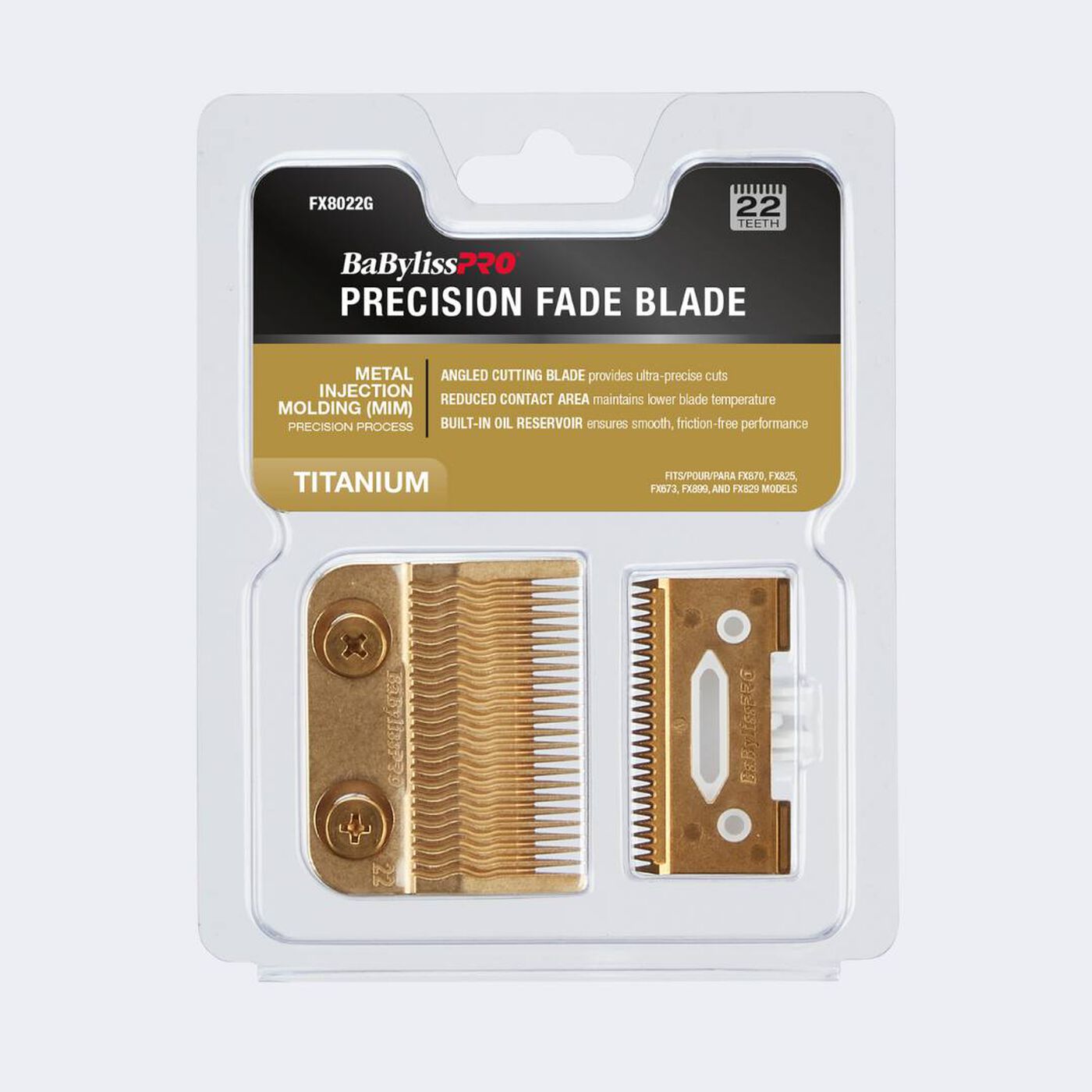 Babyliss Gold Titanium Metal-Injected Molded (MIM) Precision Fade Blade