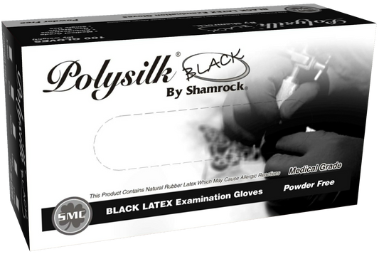 Polysilck Black Latex Gloves 5 Mil - Durable and Comfortable Protection