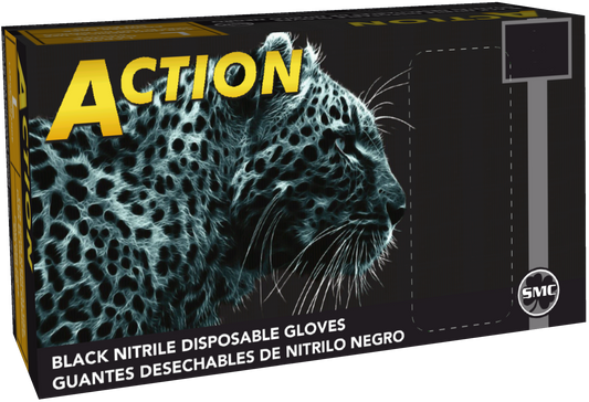 Action Black Nitrile Gloves 6 Mil - Heavy-Duty and Reliable Grip