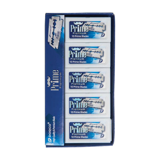 Dorco Prime Platinum Double Edge Blades - 100 Blades