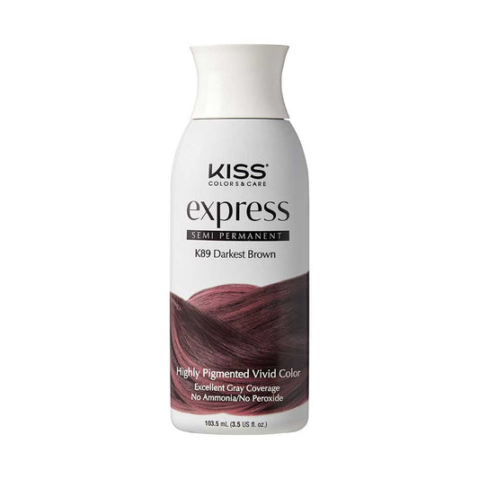 Kiss Express Semi-Permanent Hair Color(DARK BROWN)